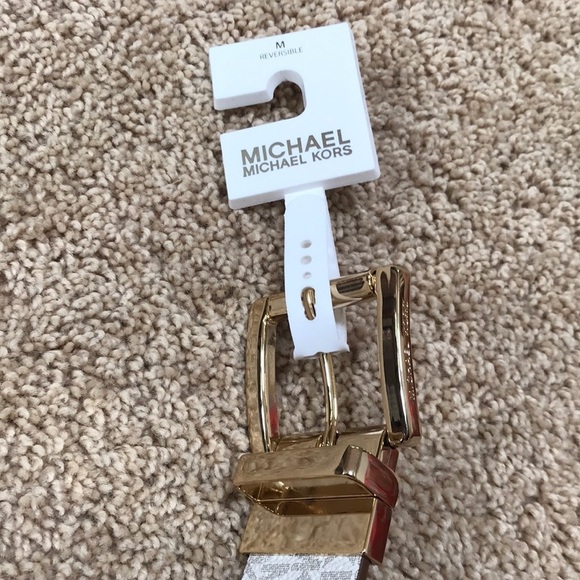 NWT! MICHAEL Michael Kors medium reversible belt main image 5